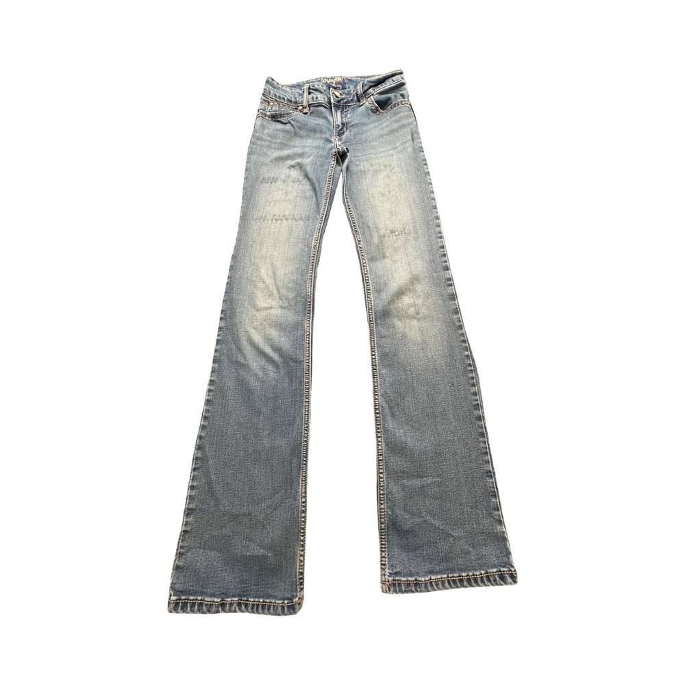 Wrangler Boot Cut Jeans Womens 28x32 Blue Denim Western Western